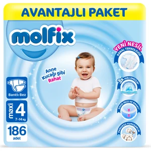 Bebek Bezi 4 Beden Maxi Avantajlı Paket 186 Adet