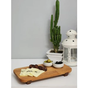 Hbs Art Design 2 Renk Ayaklı Doğal Sunum Tahtası Peynir Meyve Sunum Tepsisi