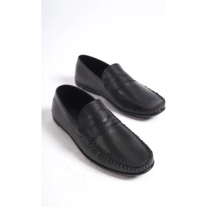 Hakiki Deri SRG666S İç Dış Siyah Erkek Loafer
