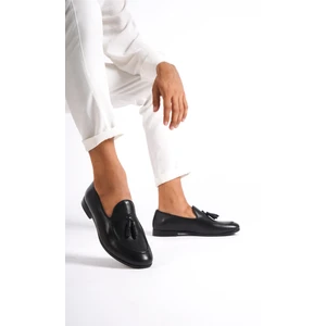 Hakiki Deri MBKRY102S Erkek Siyah Loafer