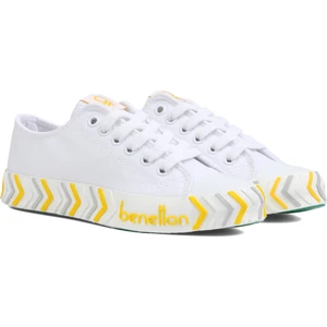Benetton® |BN-90624-BEYAZ Sari- Kadın Spor Ayakkabı
