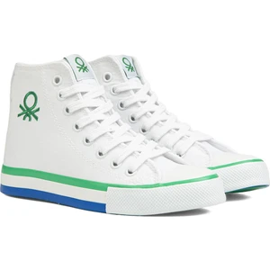 Benetton® | BN-90189 -Beyaz Yesil - Kadın Spor Ayakkabı