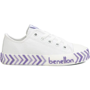 Benetton® | BN-90635-3409 Beyaz Lila - Çocuk Spor Ayakkabı