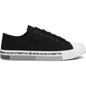 Benetton® | BN-70018 - Siyah Beyaz - Erkek Spor Ayakkabı