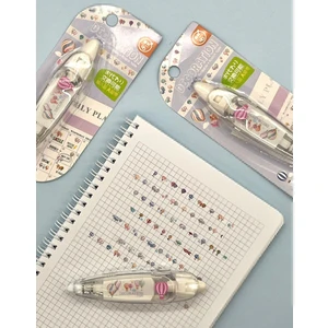 Kağıt Gemi Dükkan Uçan Balon Desenli Süsleme Bandı Tipex / Tipeks / Bullet Journal