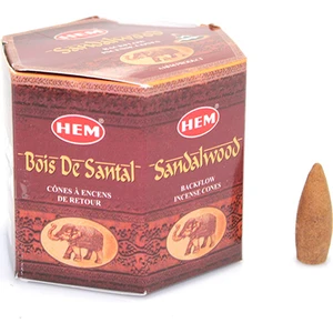 Hem Sandalwood Backflow Cones Tütsü