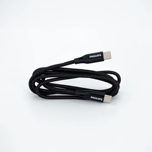 50CM 6A 120W Type-C To Type-C Örgülü Hızlı Data ve Şarj Kablosu Siyah