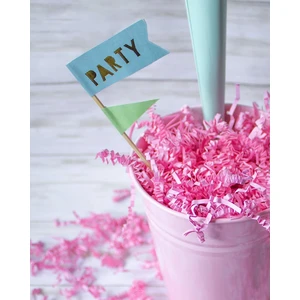 Roco Paper Co.  Roco Paper Co. Zigzag Kırpık Kağıt – Pembe – 250GR Kutu Içi Süsleme – Kırpıntı Zigzag Z Kağıt