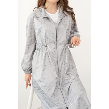 PUREVA Büyük Imza Desenli Gold Varaklı Spor Kap - Gri Fiyatı