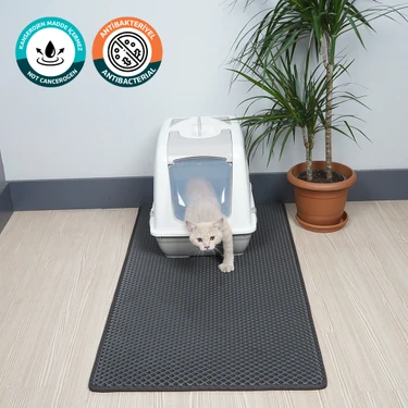 Eva Türkiye 60X110 cm Kedi Tuvaleti Önü Paspası Kedi Kumu