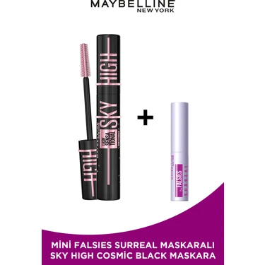 Maybelline New York Lash Sensational Sky High Cosmic Black Maskara Mini Falsies Surreal Maskara