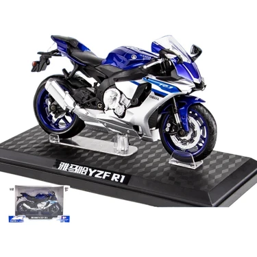 Asdfgh 1:12 Yamaha Yzf-R1 Simülasyon Alaşımlı Motosiklet Modeli (Yurt