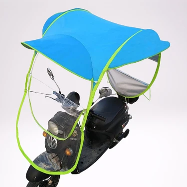 Silk Route Motosiklet ve Scooter Için Yağmurluk Tentesi Gölgelik Branda (Yurt