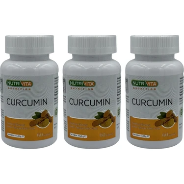 Nutrivita Nutrition Curcumin 3 x 60 Kapsül Zerdeçal Ekstresi Kurkumin