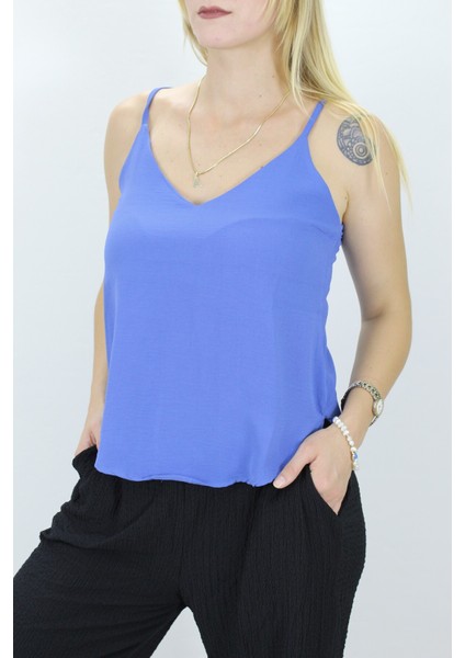 Ayrobin Askılı Bluz Mavi - 127.650. fiyatları