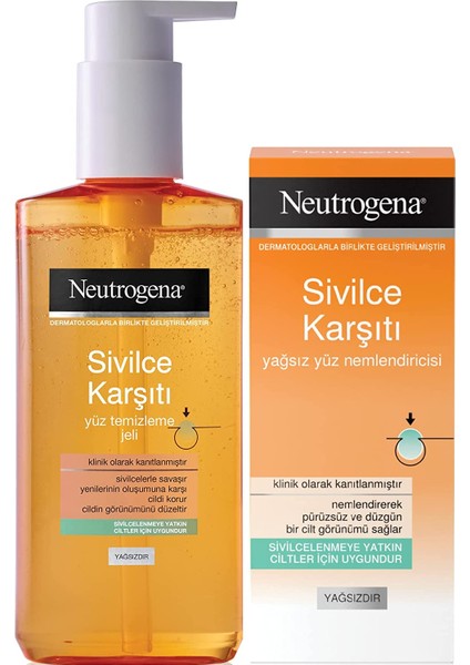 Sivilce Karşıtı Temizleme Jeli 200 Ml+Nemlendirici (50 Ml)