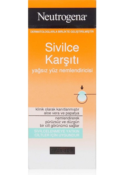 Sivilce Karşıtı Yağsız Yüz Nemlendiricisi 50ML, 50 ml