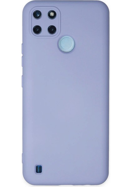 Realme C25Y Kılıf Nano Içi Kadife Silikon - Lila 300099