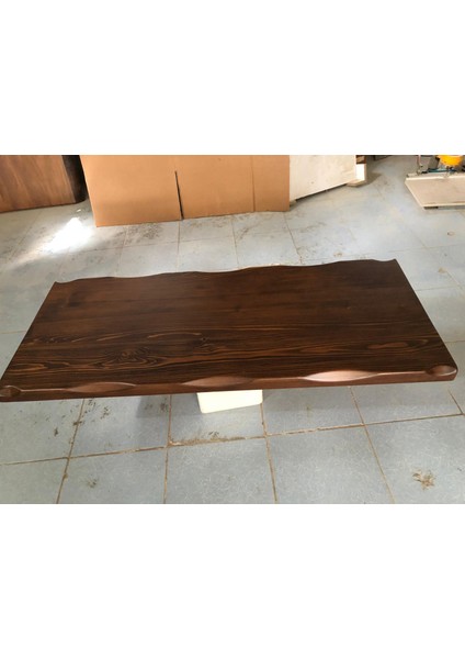 Kütük Ağaç Masa Üstü Ceviz Rengi 120X60.CM