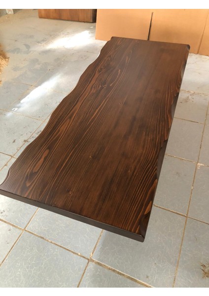 Kütük Ağaç Masa Üstü Ceviz Rengi 120X60.CM