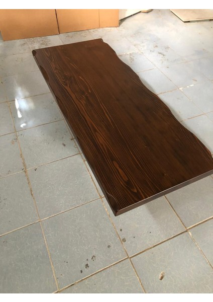 Kütük Ağaç Masa Üstü Ceviz Rengi 120X60.CM