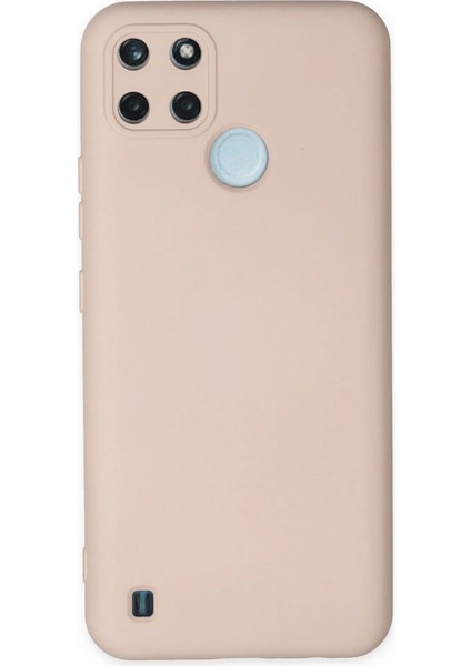 Realme C25Y Kılıf Nano Içi Kadife Silikon - Pudra 300099