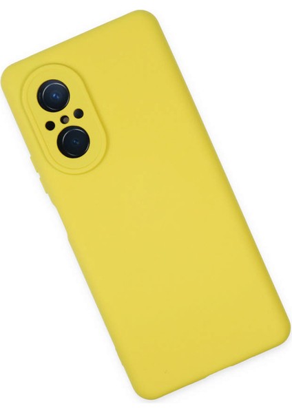 Huawei Nova 9 Se Kılıf Nano Içi Kadife Silikon - Sarı 300099