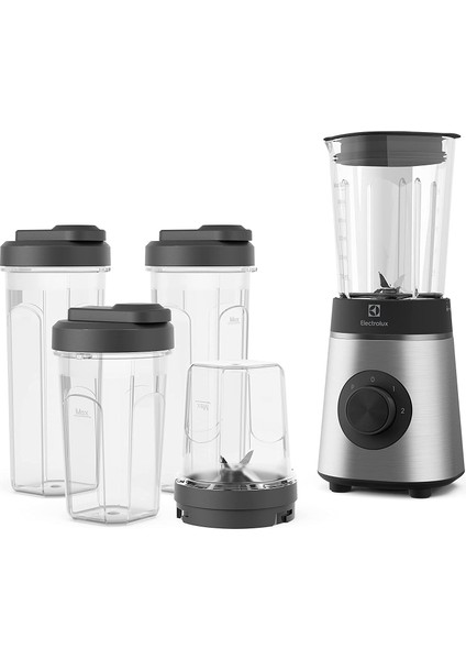 E4CB1-6ST Kahve Öğütücülü Smoothie Blender, 350W, Paslanmaz Çelik, Çoklu Hız ve Darbe Fonksiyonu