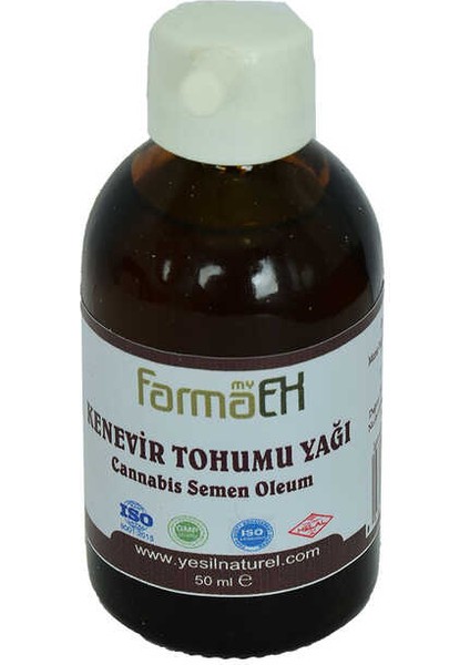 melekstore Farmaex Kenevir Tohumu Yağı Soğuk Press 50 ml