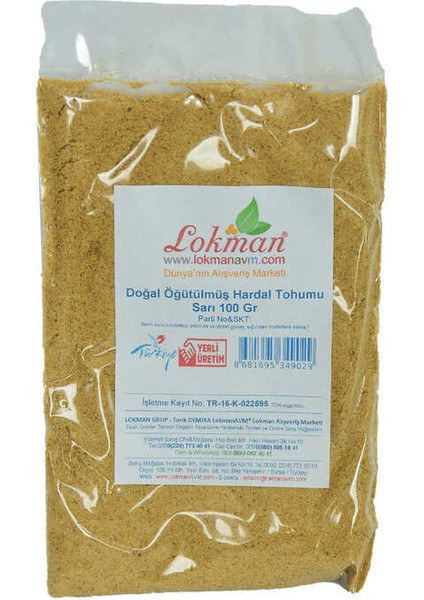 Melek Store  Hardal Tohumu Öğütülmüş Doğal Sarı 100 gr Paket