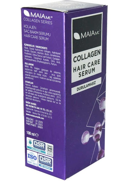 Kolajen Saç Bakım Serumu Durulamasız 100 ml