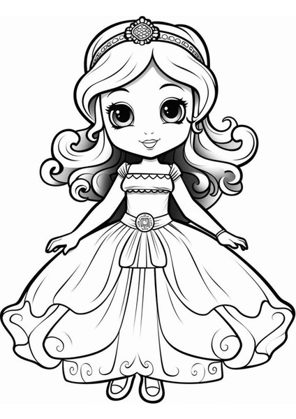 Kızlar Için Prenses Boyama Kitap Seti (4 Kitap) modelleri