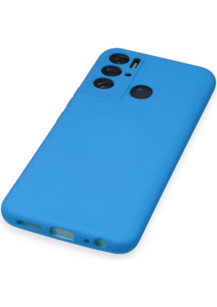 Tecno Pova Neo Kılıf Nano Içi Kadife Silikon - Mavi 300099