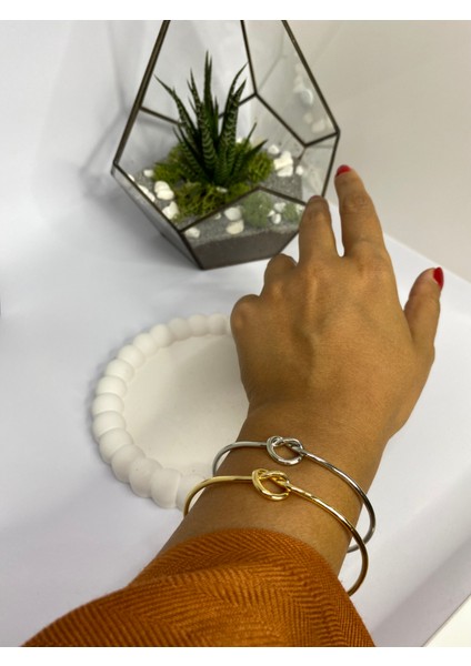 Marka Modeltekli Düğüm Ayarlanabilir Silver Kalıp Bileklik