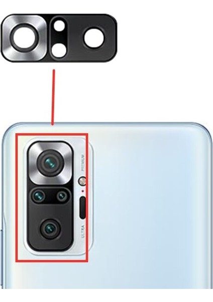 Redmi Note 10 Pro Kamera Lensi Camı M2101K6G M2101K6R