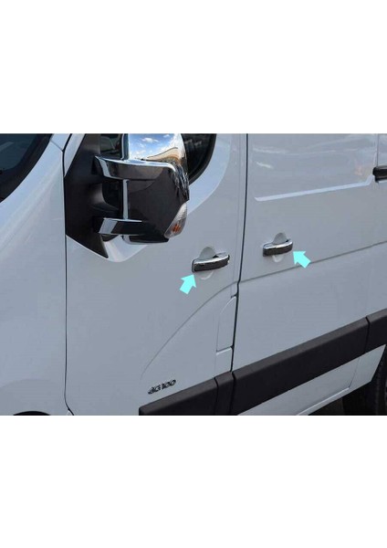 Renault Master Van Kapı Kolu 4 Kapı Paslanmaz Çelik 2010 >