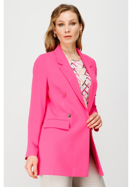 Bayan Ekol Krep Kumaş Ceket modelleri