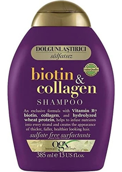 Kolajen Sülfatsız Şampuan 385 ml X2