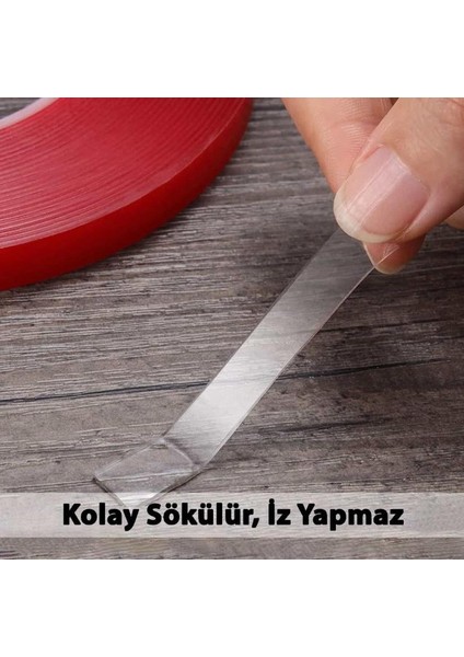 Çift Taraflı Şeffaf Silikon Bant 10 mm x 5 M fırsatları