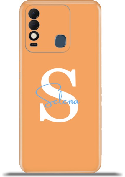 Tecno Spark 8t Kılıf Silikon Esnek Kamera Koruma Kişiye Özel Isim Harf Zao Turuncu - Ş fiyatları
