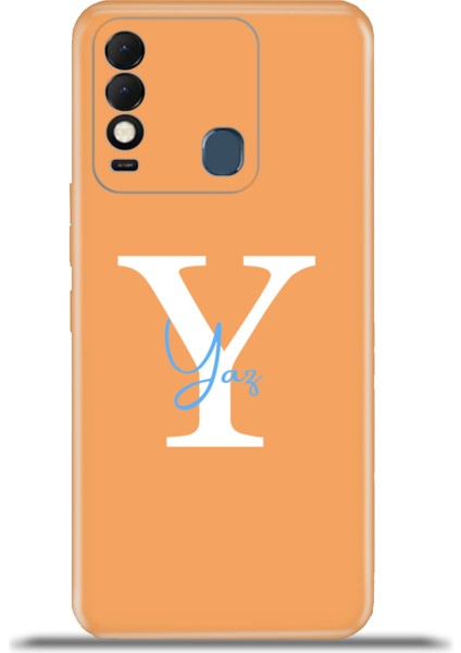 Tecno Spark 8t Kılıf Silikon Esnek Kamera Koruma Kişiye Özel Isim Harf Zao Turuncu - Y fiyatları