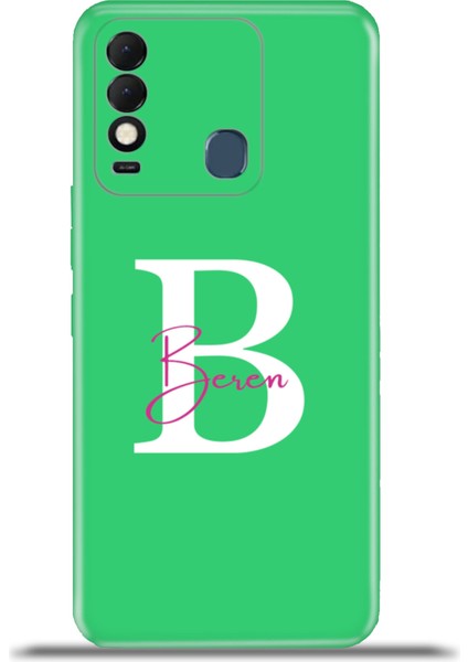 Tecno Spark 8t Kılıf Silikon Esnek Kamera Koruma Kişiye Özel Isim Harf Zao Yeşil - B fiyatları