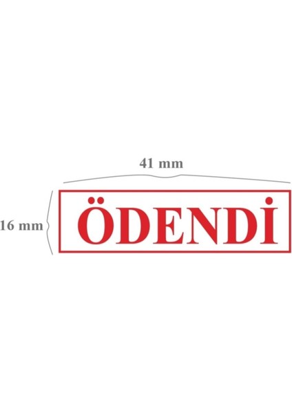 Kırmızı Çerçeveli Ödendi Kaşesi Ödendi 911