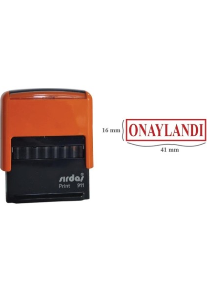 Kırmızı Çerceveli Onaylandı Kaşesi 911 Onaylandı Kırmızı