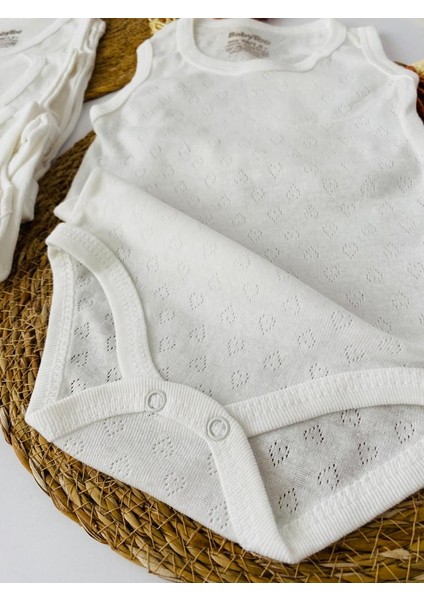 Jakarlı 4 Mevsim Pamuklu Organik Iç Atlet Body Set 5 Li Ecru Renk Unisex Yenidoğan fiyatları