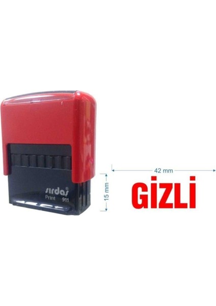 911 Kaşe Kırmızı Makine Kırmızı Keçe &quot;gizli&quot; Yazısı