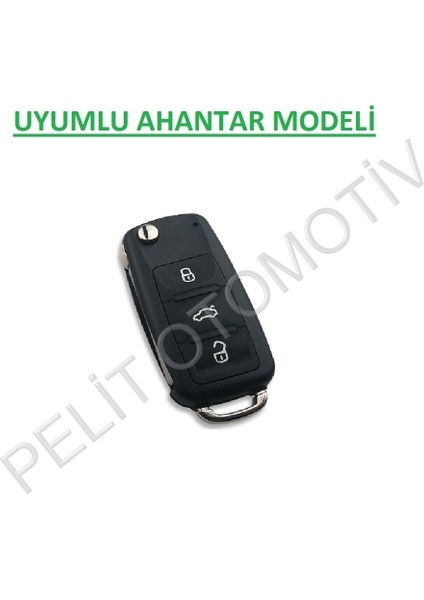 Pelit Otomotiv Volkswagen 3 Tuş Sustalı Anahtar Kılıfı Süperlüx  Kırmızı