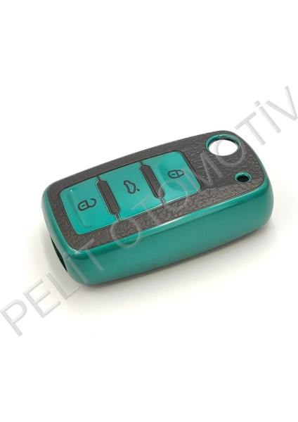 Seat 3 Tuş Sustalı Anahtar Kılıfı Süperlüx Yeşil modelleri