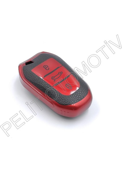Peugeot 2008 3008 4008 5008 Sustasız Anahtar Kılıfı Süperlüx Kırmızı indirimleri
