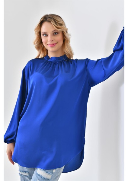 Kadın Tunik Saks Mavi 30523